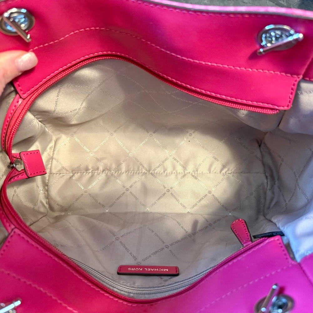Michael Kors Pink Tote with Chain Straps - Picture 5 of 5